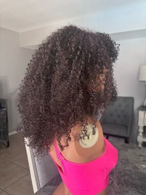 Chocolate brown Long Curly Hair  Wig